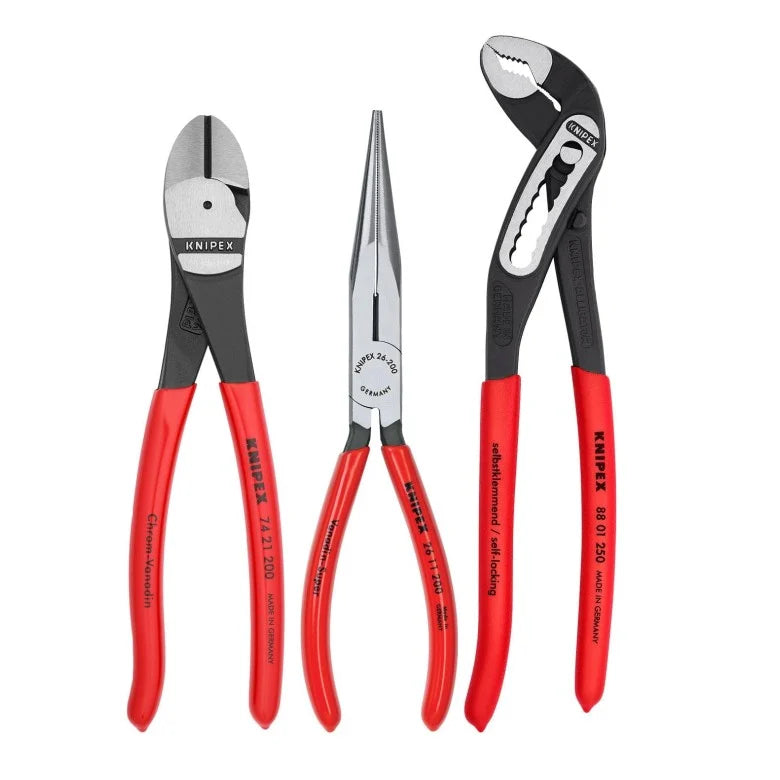 Knipex 00 20 08 US1 3 Piece Universal Pliers Set with Alligator