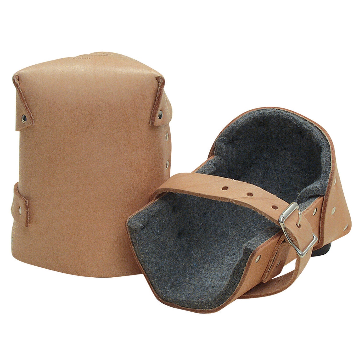Kraft Tool WL088 " Thick Felt Leather Knee Pads (Pair)