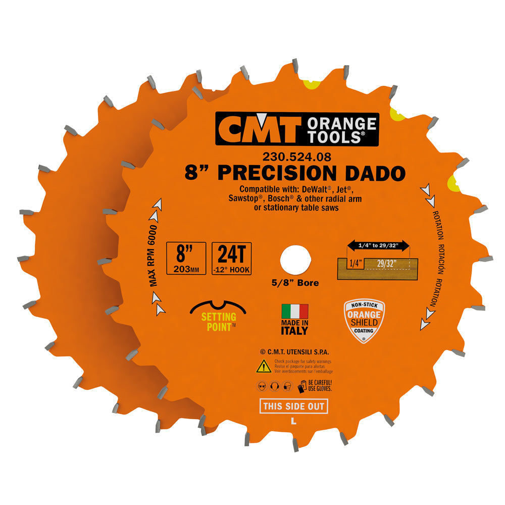 CMT 230.524.08 8" Dado Precision Set