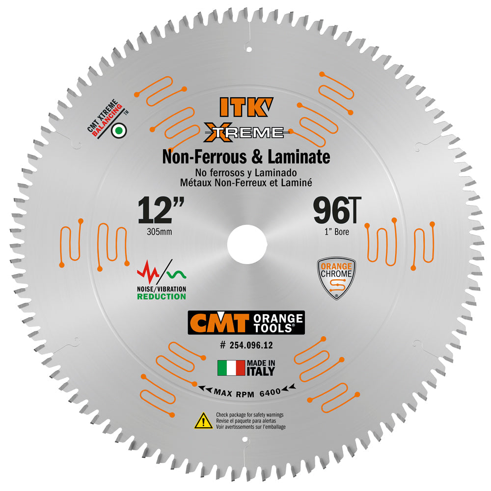CMT 254.096.12 ITK Non-Ferrous Metal Melamine 12" Blade