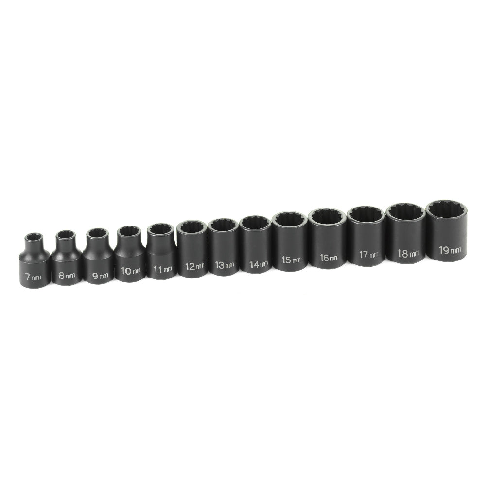 Grey Pneumatic 1203M  3/8" Drive Standard Length Impact Set