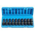 Grey Pneumatic 1210UMSD 3/8" Drive Semi-Deep Length Universal Set