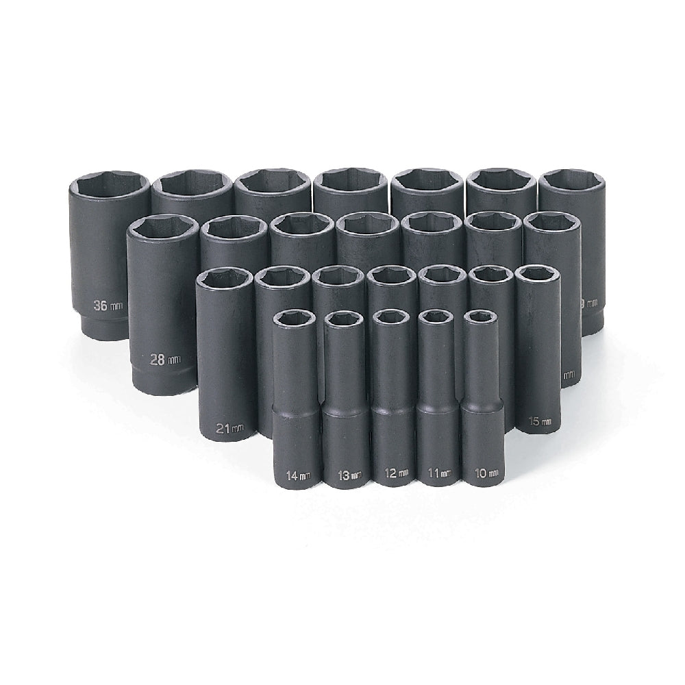 Grey Pneumatic 1326MD 1/2" Drive Deep Length Impact Set