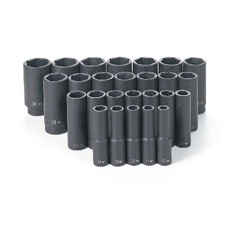 Grey Pneumatic 1326MD 1/2" Drive Deep Length Impact Set