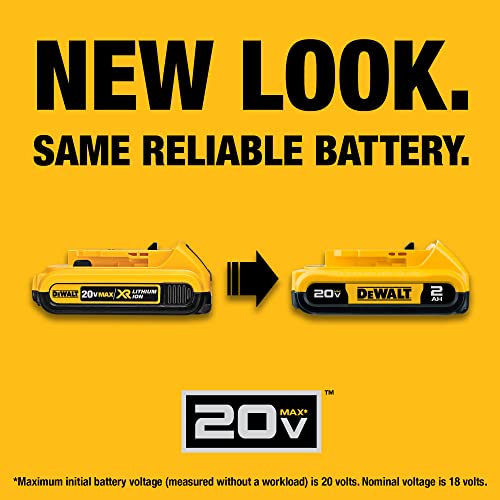 DeWalt DCB203-2 20V MAX Battery, Compact 2.0Ah Double Pack