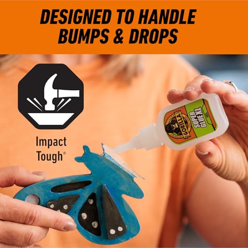 Gorilla 102433 Super Glue Gel XL Clear Glue 25 Gram (Pack of 1) - All Purpose and Fast Setting for Projects and Repairs