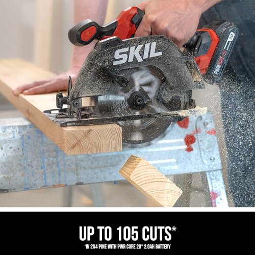 SKIL CR6413B-11 20V Brushless 6-1/2In Cordless Compact Circular Saw Kit for Wood Cutting