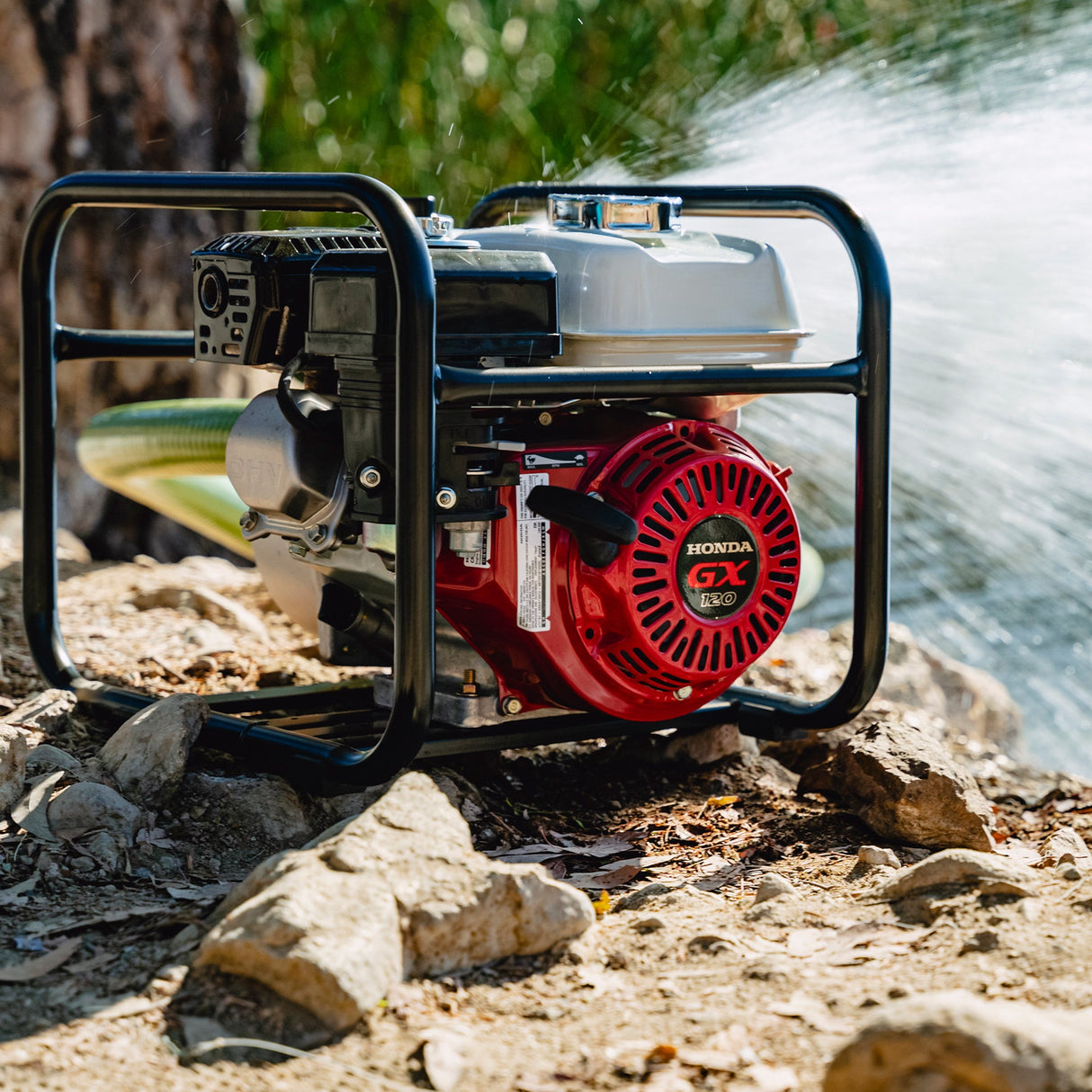 2 Inch Trash Water Pump 164 GPM 3.5HP GX120 powered by Honda Portable Utility