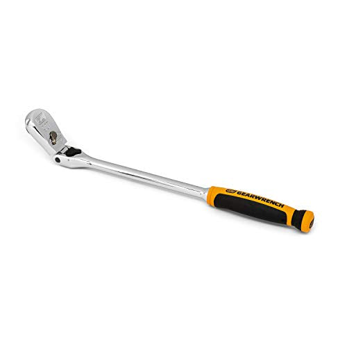 GEARWRENCH 81267T 3/8" Drive 90 Tooth Dual Material Locking Flex Head Teardrop Ratchet 13"