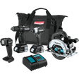 Makita CX401SYB Sub-Compact 4 Pc. Kit with BONUS BL1850B Battery