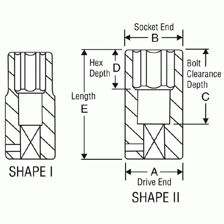 Grey Pneumatic 1014D 3/8" Drive x 7/16" Deep Length Impact