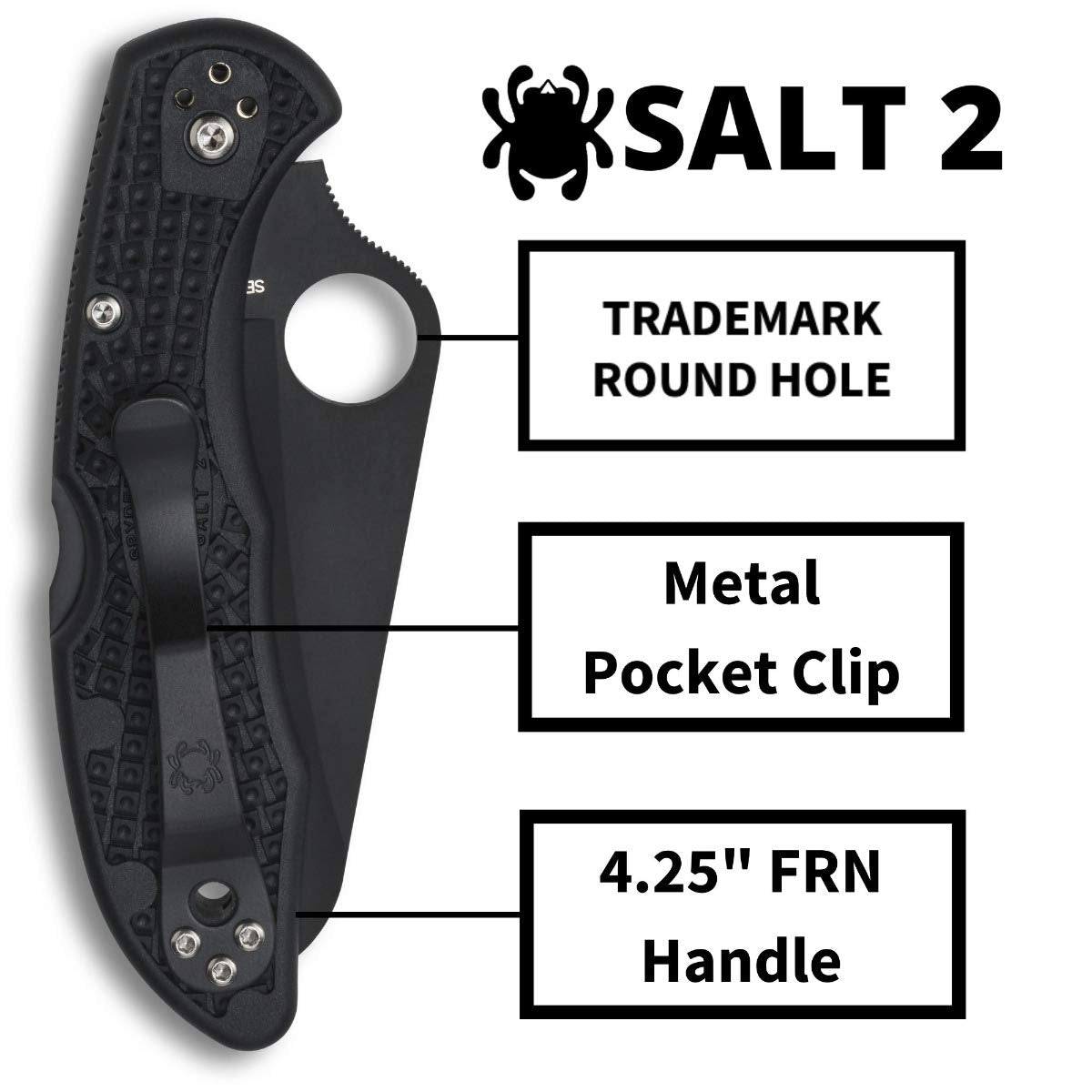 Spyderco C88PBBK2 Salt 2 Lightweight Knife