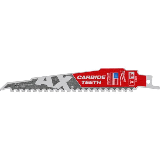 Milwaukee 9 in. 5 TPI Carbide-Tooth The AX SAWZALL Blade (1 PK) – 48-00-5226