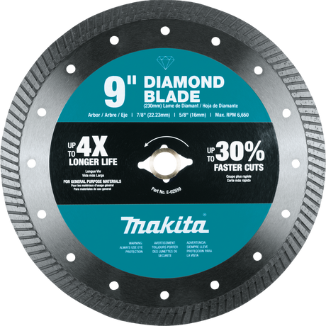 9" Diamond Blade, Turbo, General Purpose