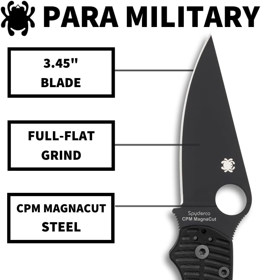 Spyderco C81GMCBKP2 Para Military 2 Salt Black