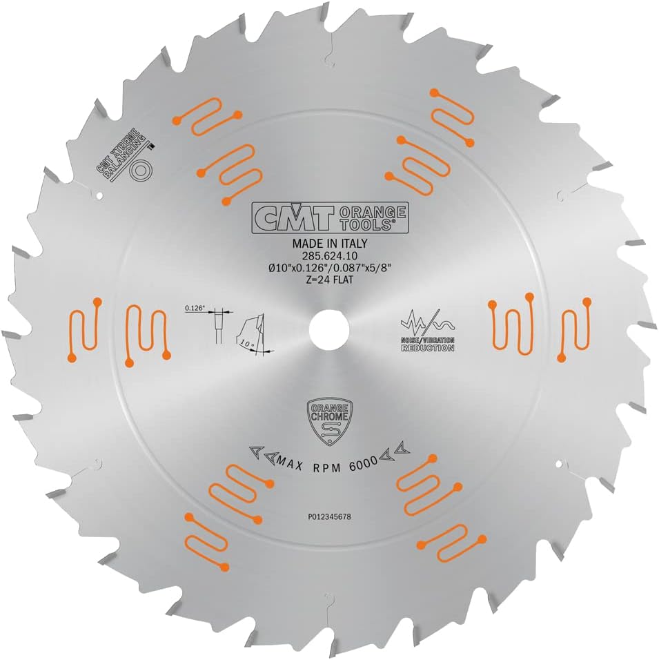 CMT 285.624.10 10" Orange Chrome Ripping Blade