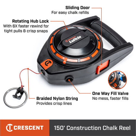 Crescent Lufkin CL150 150' Construction Chalk Reel