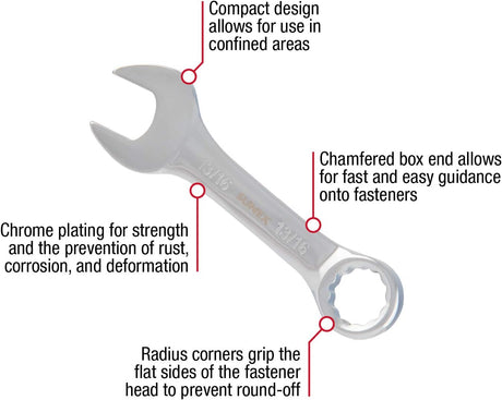 Sunex 9930 Stubby Combination Wrench 7/8 In
