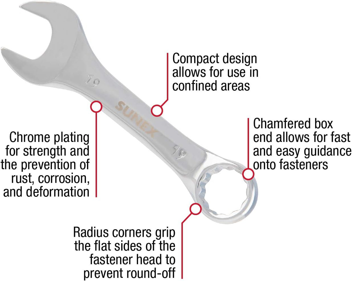 Sunex 9930M Stubby Wrench Set