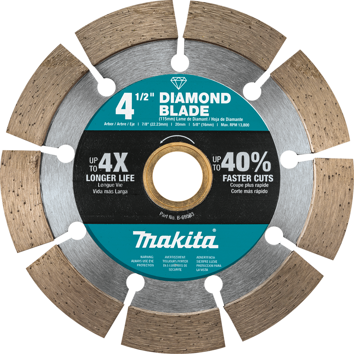 4‑1/2" Diamond Blade, Segmented, General Purpose