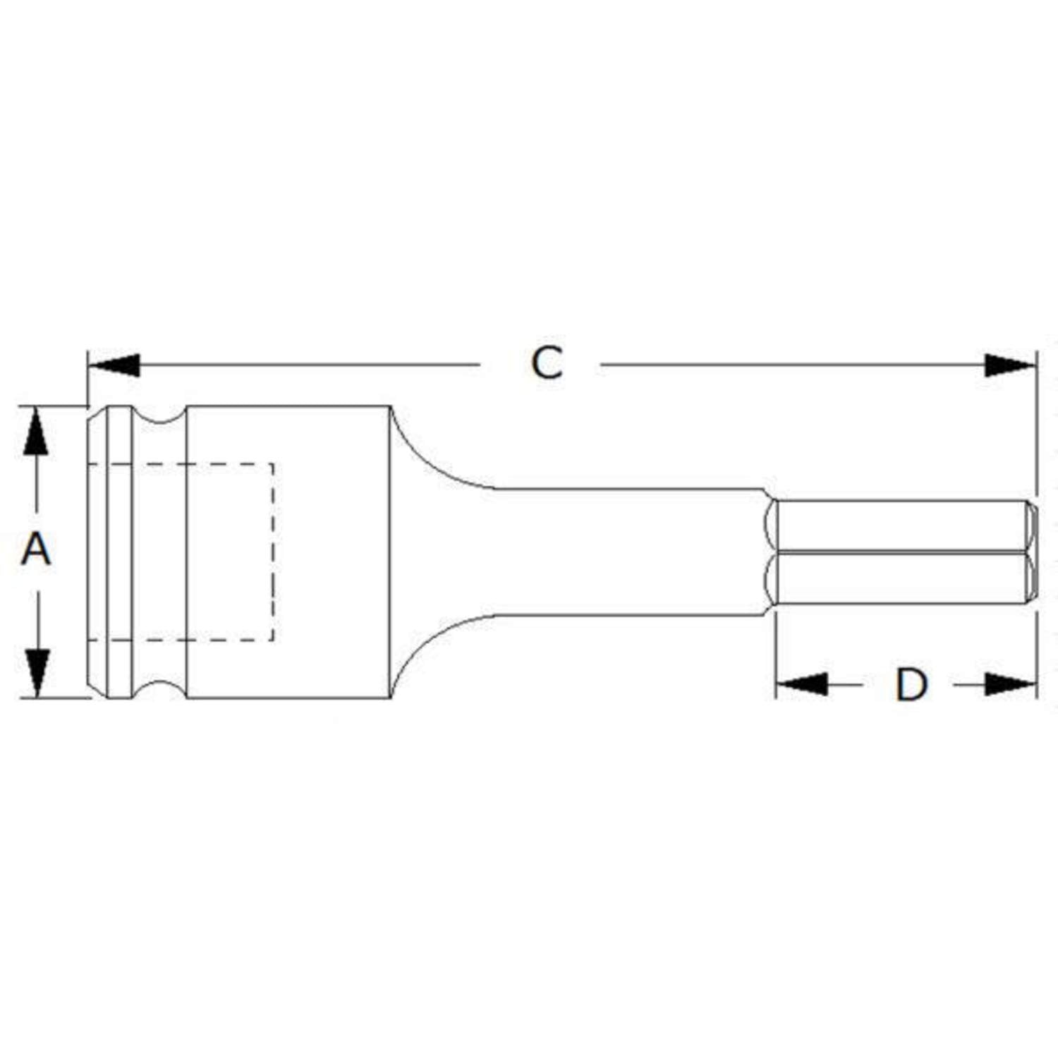 GEARWRENCH 84899 5 Pc. 3/4" Drive Hex Bit Impact Socket