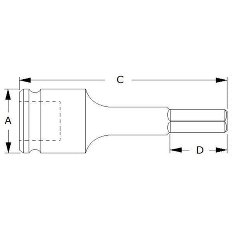 GEARWRENCH 84899 5 Pc. 3/4" Drive Hex Bit Impact Socket