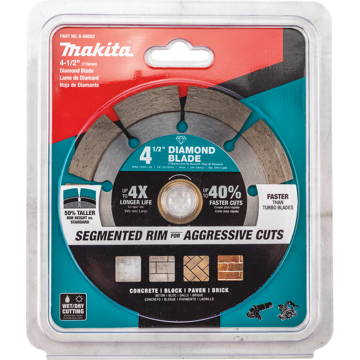 4‑1/2" Diamond Blade, Segmented, General Purpose