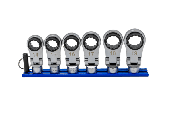VIM Tools NORA150XL 6 Piece 12Pt Nano Flex Offset Ratcheting Attachment