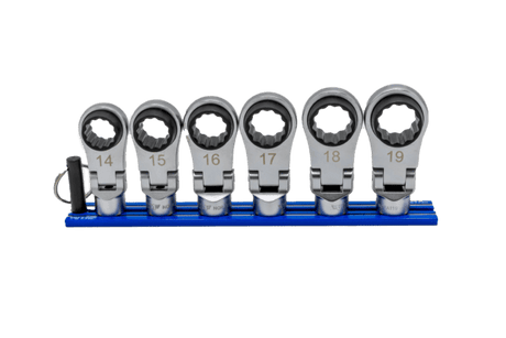 VIM Tools NORA150XL 6 Piece 12Pt Nano Flex Offset Ratcheting Attachment