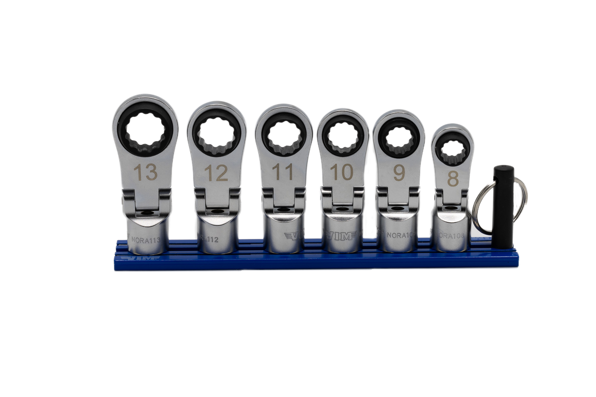 VIM Tools NORA150 6 Piece 12Pt Nano Flex Offset Ratcheting Attachment
