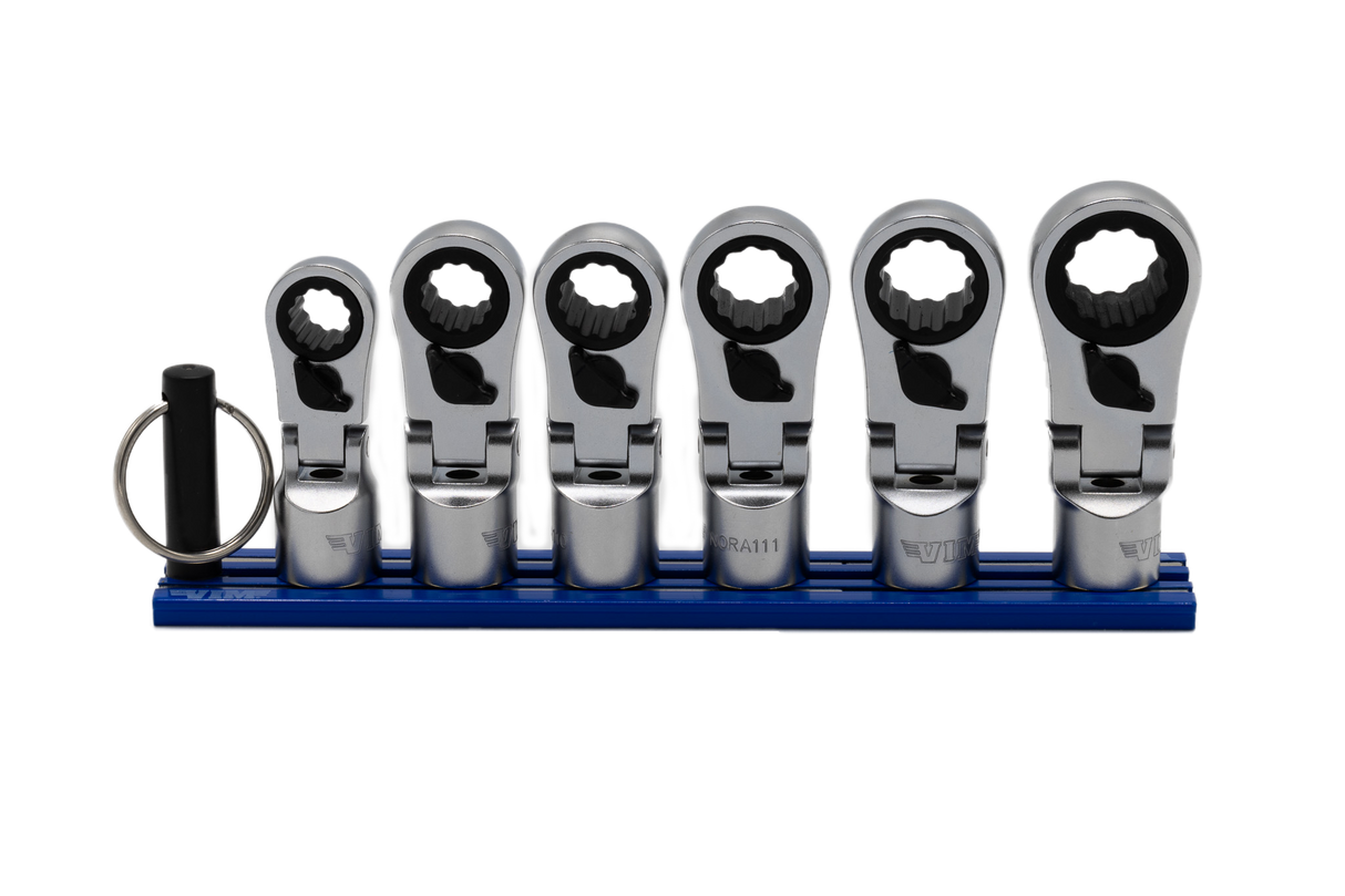 VIM Tools NORA150 6 Piece 12Pt Nano Flex Offset Ratcheting Attachment