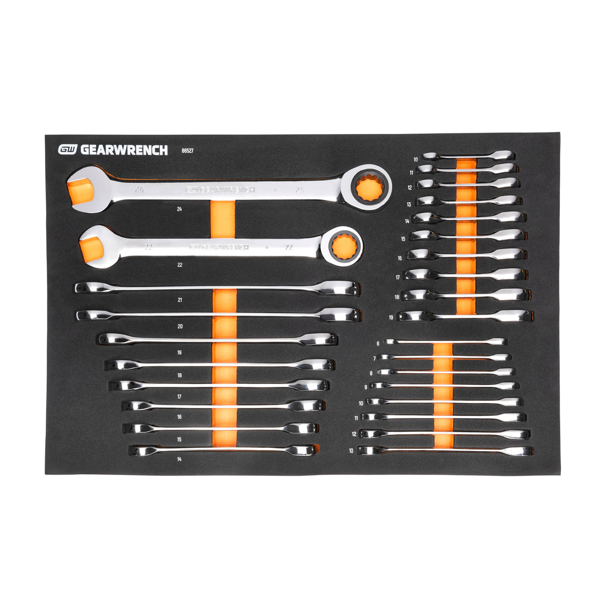 GEARWRENCH 86527 28 Piece 72T Metric Standard & Stubby Ratcheting Wrench Set