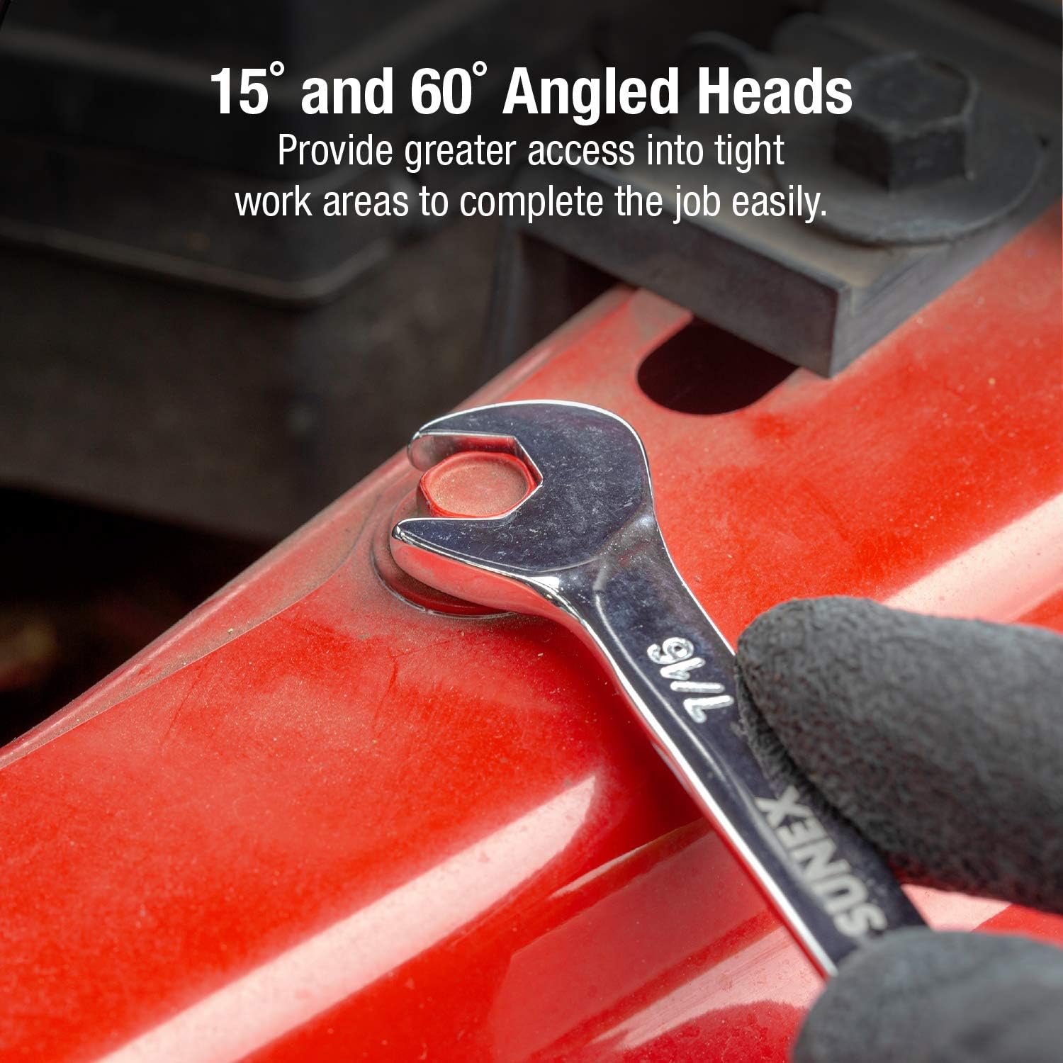 Sunex 9914A 14 Pc. Full Polish  Sae Angle Head Wrench Set