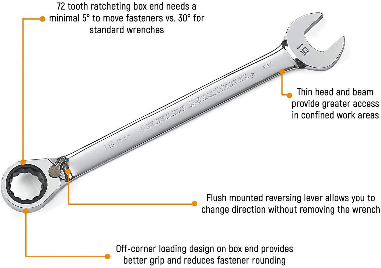 GEAR WRENCH 9509N 13 Pc Ratcheting Wrench Set