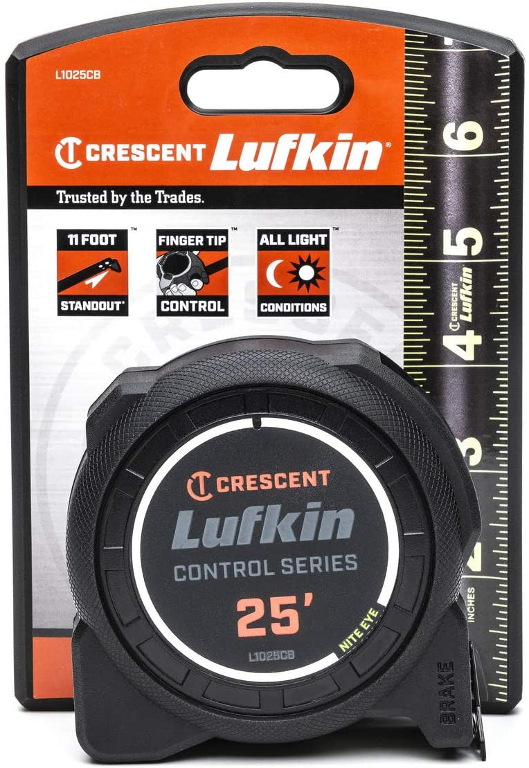 1-3/16" x 25' Command Control Series™ Black Clad Tape Measure