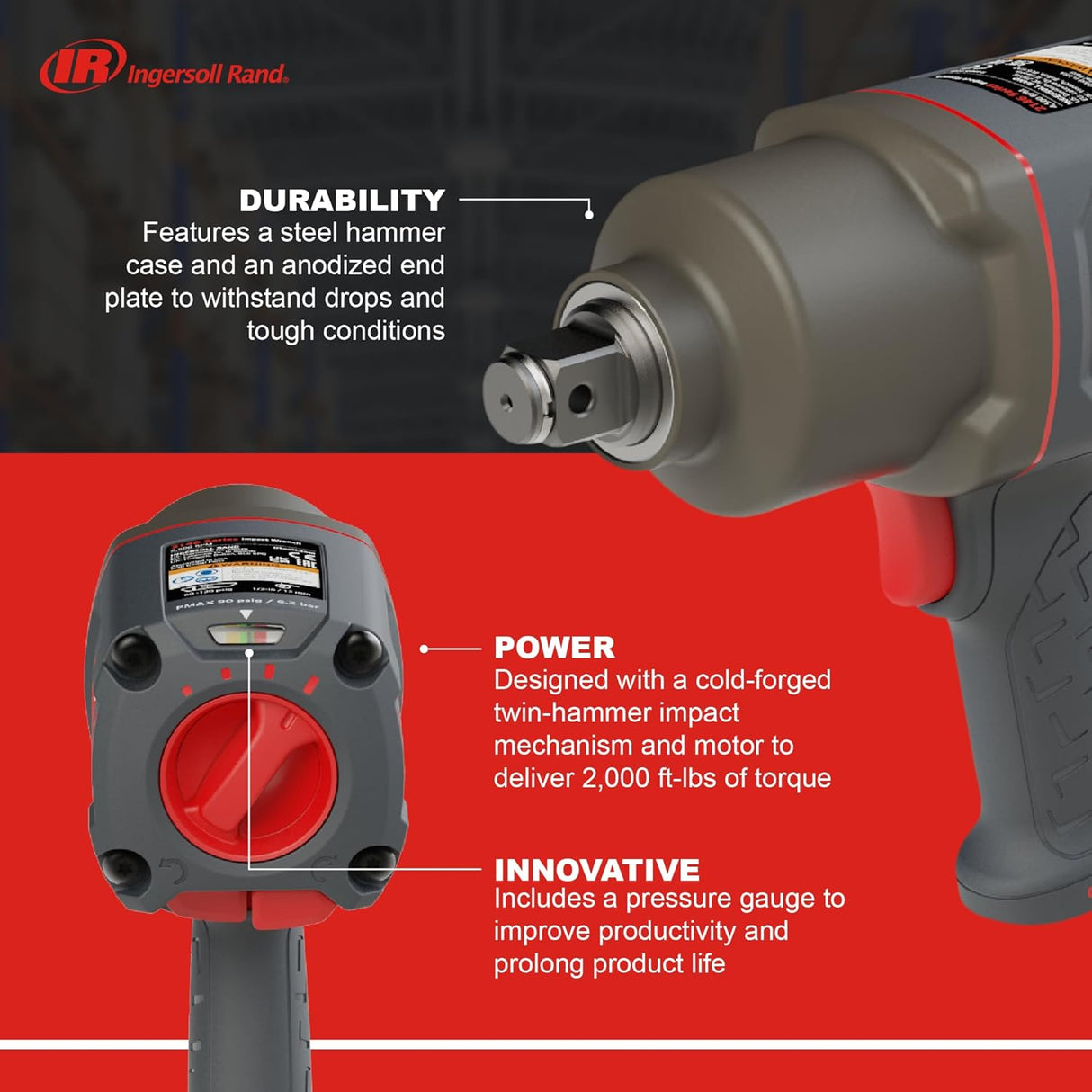 Ingersoll Rand 2146Q1MAX 3/4 High Torque Impact Wrench