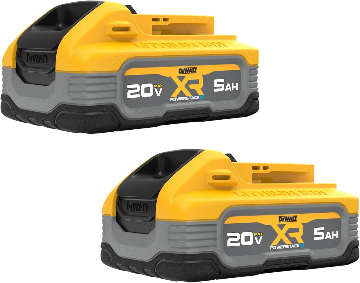 DEWALT DCBP520-2 20V MAX XR POWERSTACK 5 Ah Lithium Ion Battery 2-Pack