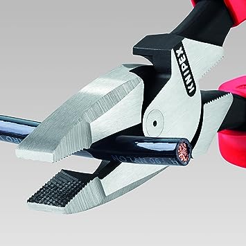 Knipex 09 11 240 9 1/2" High Leverage Lineman's Pliers New England with Fish Tape Puller & Crimper