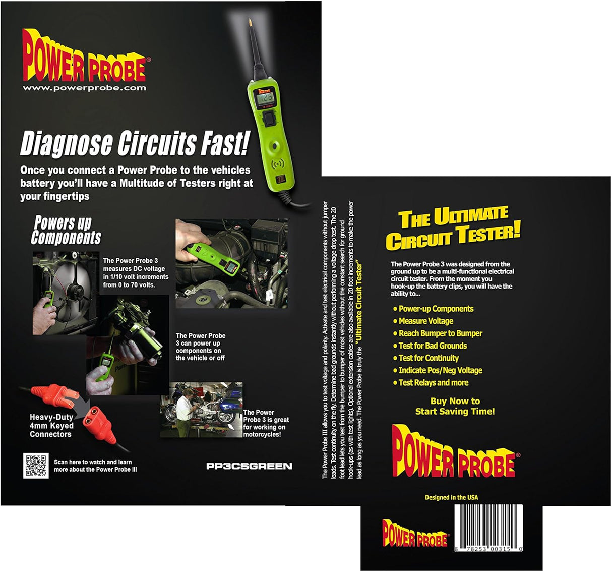 Power Probe PP3CSGRN Iii Clamshell - Green