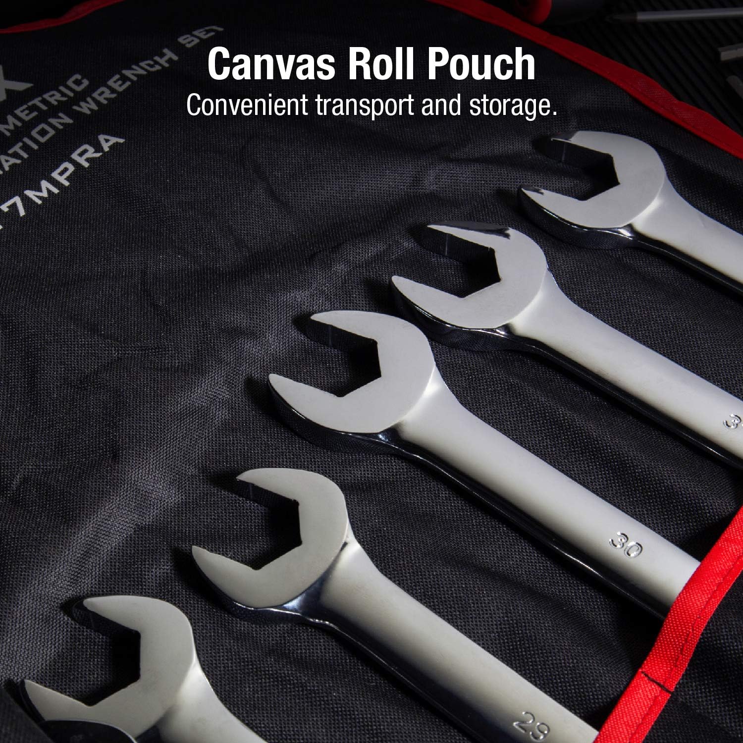 Sunex 9917MPRA 25 Pc Metric Full Polish V-Groove Combo Wrench Set