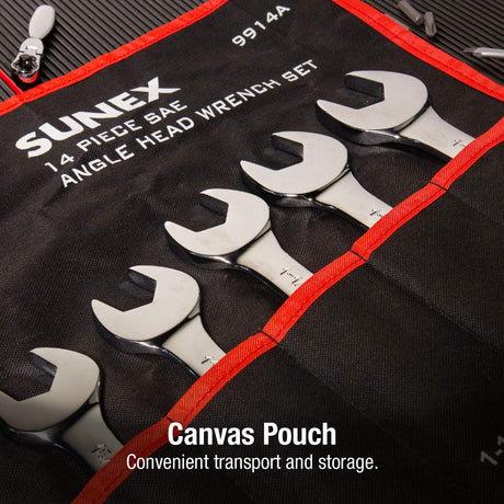 Sunex 9914A 14 Pc. Full Polish  Sae Angle Head Wrench Set