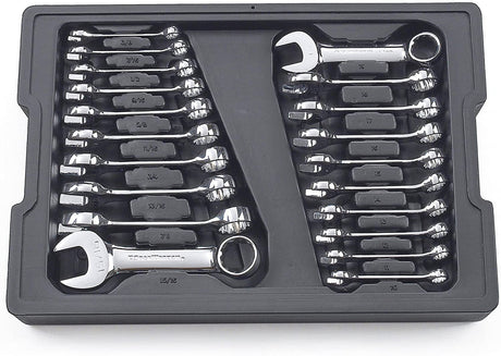 GEARWRENCH 20 Pc. 12 Point Stubby Combination SAE/Metric Wrench Set - 81903