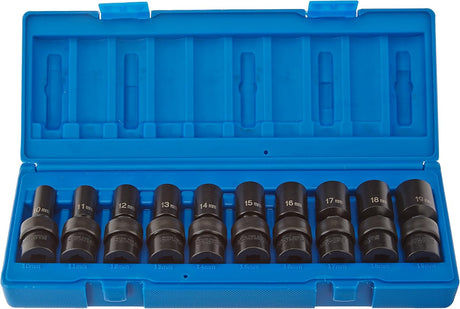 Grey Pneumatic 1210UMSD 3/8" Drive Semi-Deep Length Universal Set