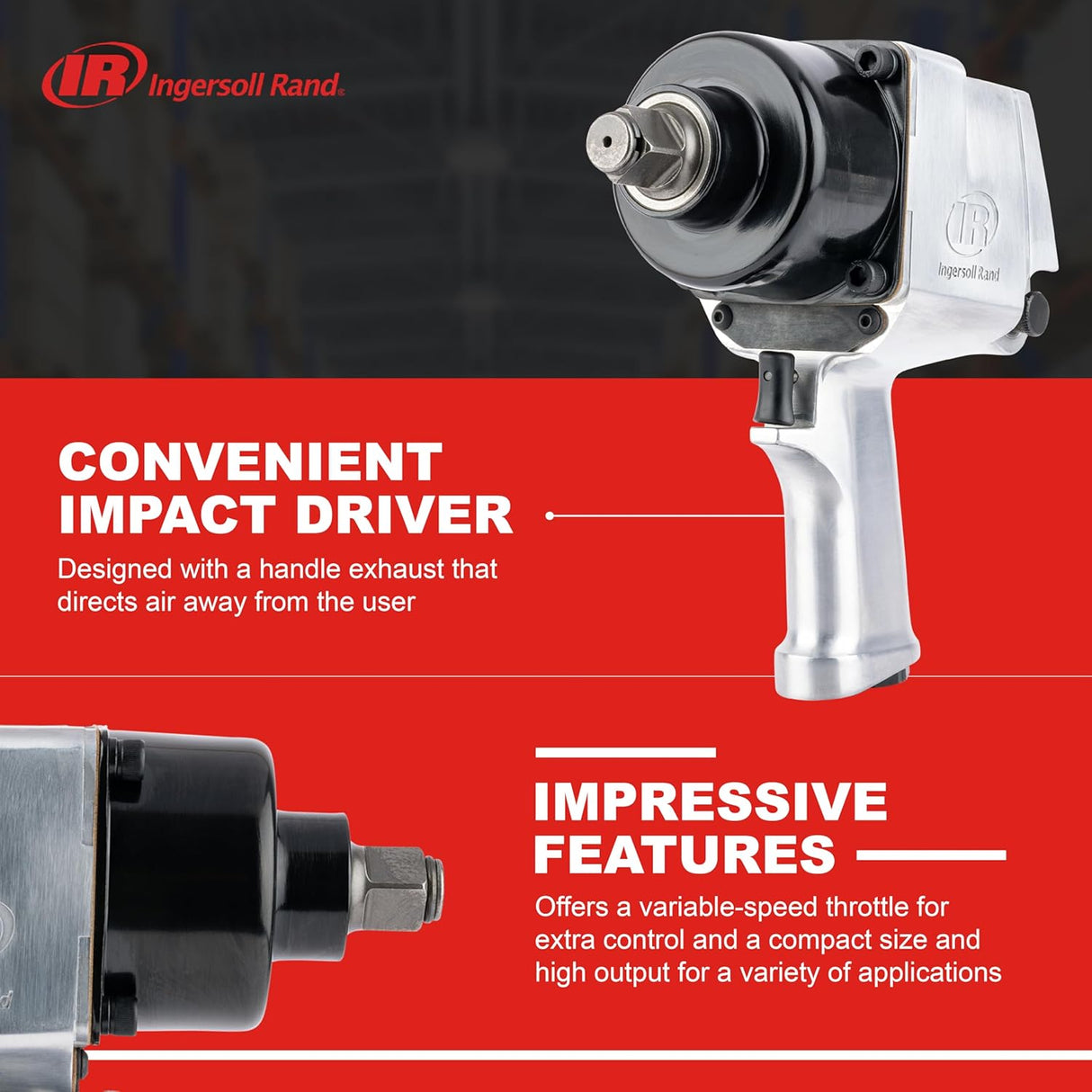 Ingersoll Rand 261 Impact Wrench 3/4 Drive 1100Ft/Lbs 5500Rpm