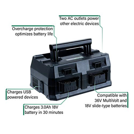 Metabo HPT UC18YTSL 4-Port Battery Charger