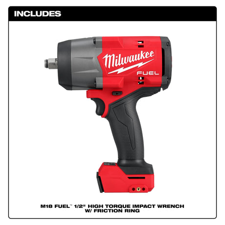 Milwaukee 2967-20 M18 Fuel 1/2 High Torque Impact Wrench With Friction Ring