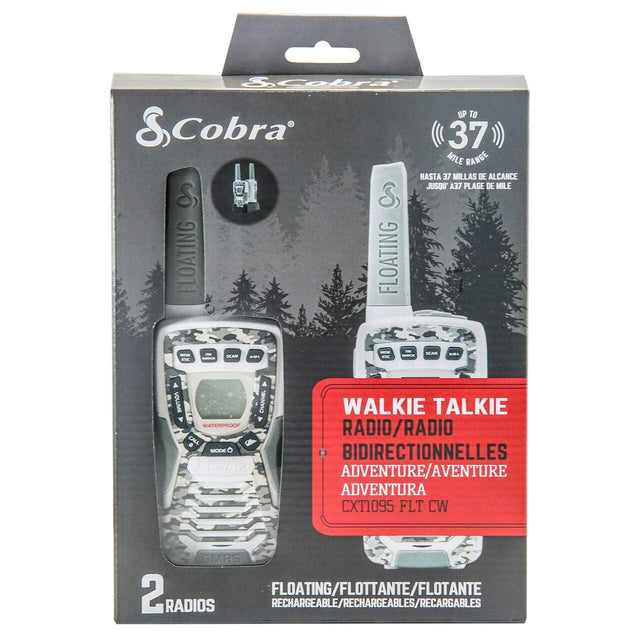 Cobra CXT1095 FLT CW Camo Walkie Talkies 2-Way Radio Pair