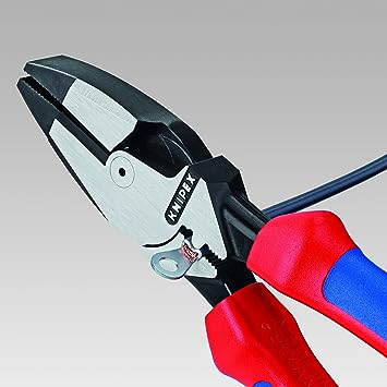 Knipex 09 11 240 9 1/2" High Leverage Lineman's Pliers New England with Fish Tape Puller & Crimper