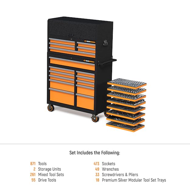 GEARWRENCH MEGAMOD873 873 Piece Master Mechanics Tool Set