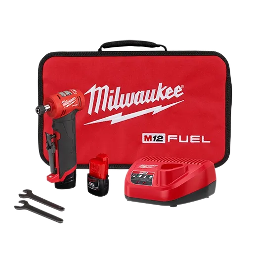 Milwaukee 2485-20 M12 Fuel Right Angle Die Grinder 2 Battery Kit